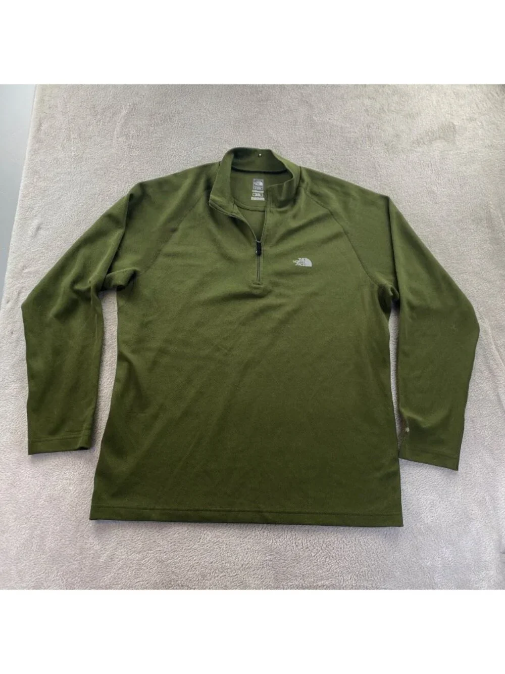 The North Face Mens Flight Series Shirt XL Green Quarter-Zip Pullover Casual